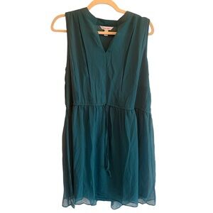 Nine West Teal V-Neck Dress in Size L